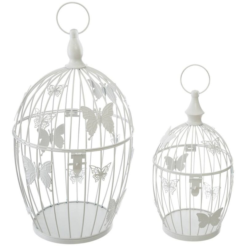 foto del prodotto set di 2 gabbie yanna in metallo bianco d17 23,5 cm atmosphera cr ateur d int rieur
