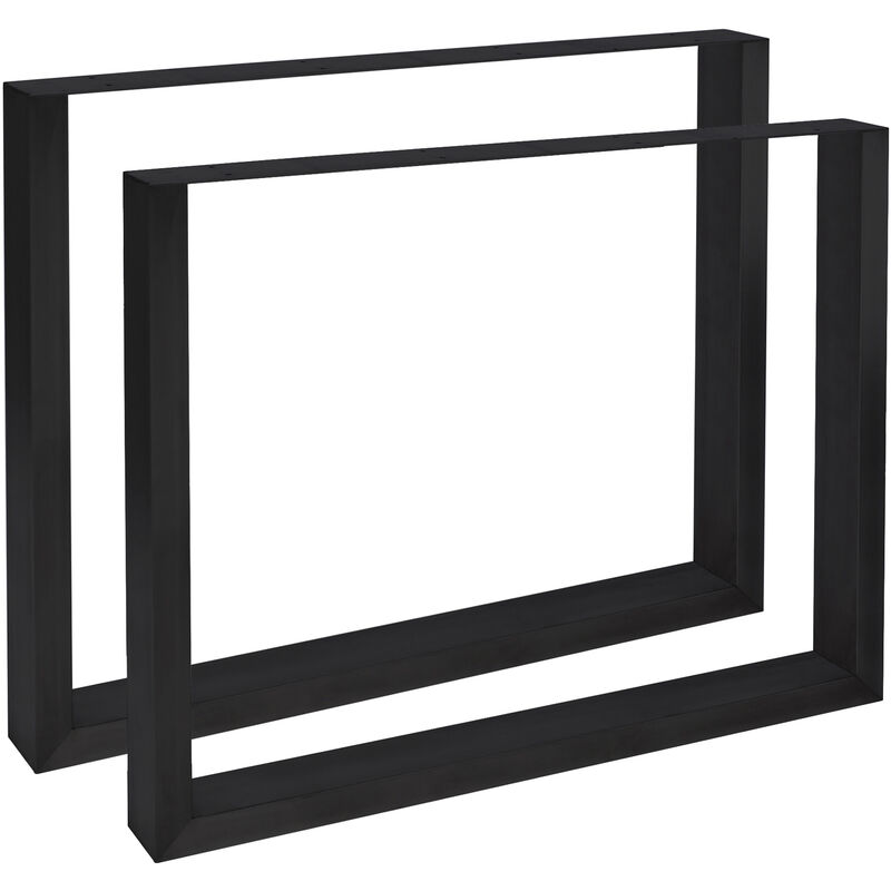 foto del prodotto set di 2 gambe da tavolo velden nero 80 cm