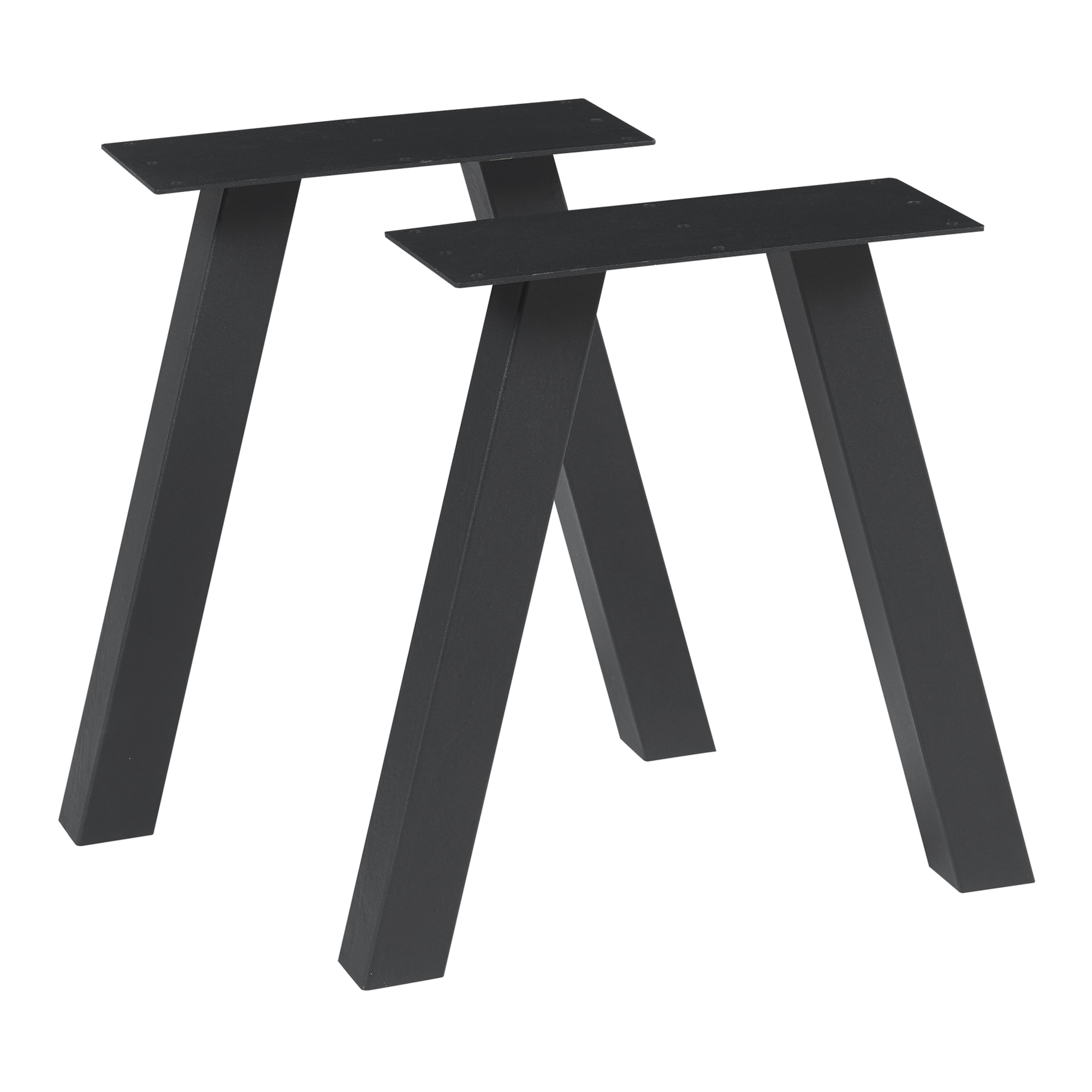 foto del prodotto set di 2 gambe heustreu per mobili fai da te altezza 40 cm acciaio nero en.casa 