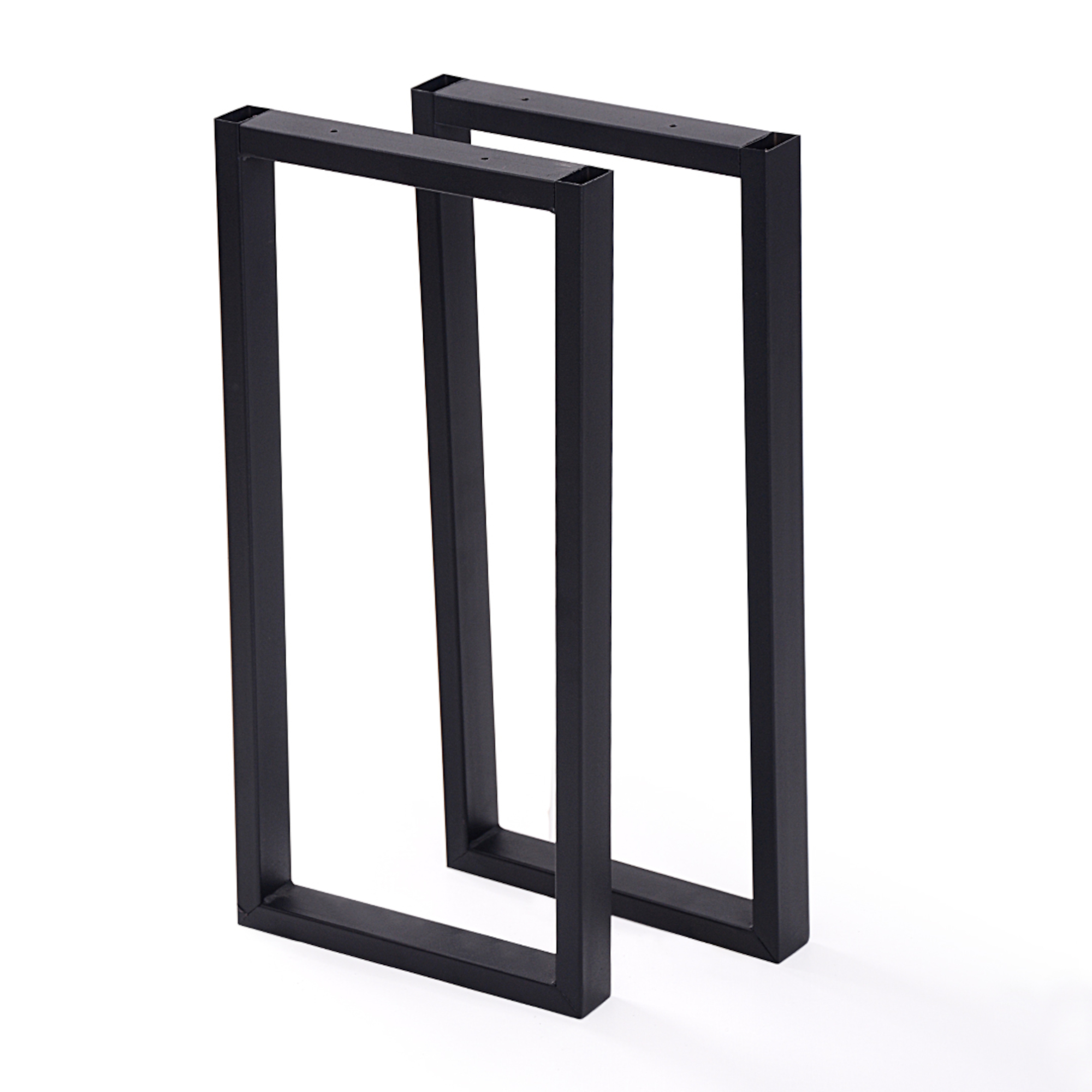 foto del prodotto set di 2 gambe in acciaio 39 m ldrup 39 per mobili fai da te axl 56 x 27 cm rettangolare nero opaco en.casa 