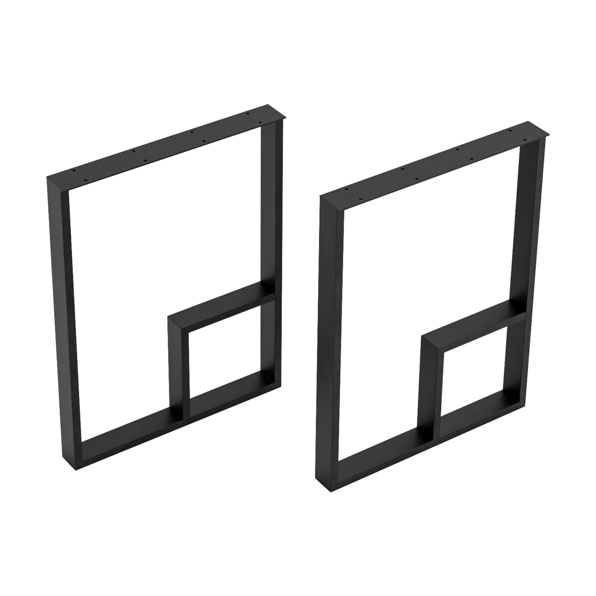 foto del prodotto set di 2 gambe kauhava per mobili fai da te altezza 72 cm rettangolare acciaio nero en.casa 