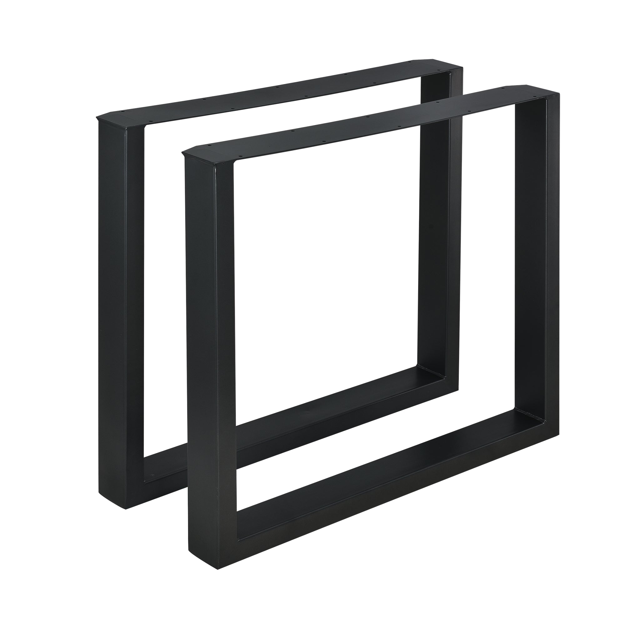 foto del prodotto set di 2 gambe per tavolo da pranzo mobili rettangolari in metallo 80 x 72 cm nero 03 0003670