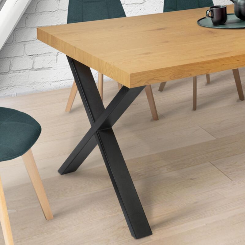 foto del prodotto set di 2 gambe per tavolo forma x 69x72 cm design industriale