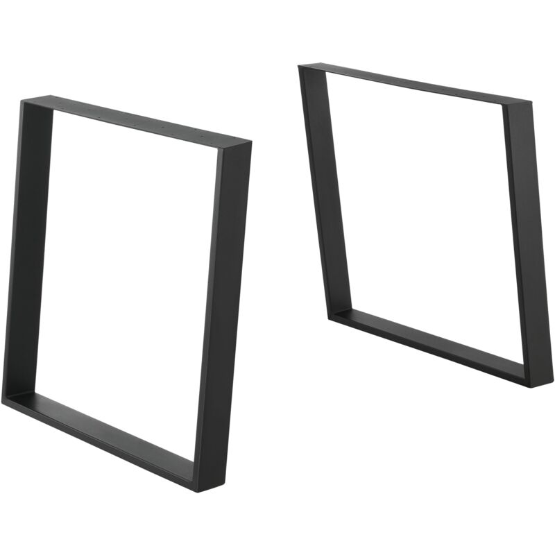 foto del prodotto set di 2 gambe per tavolo per mobili fai da te 75 x 72 cm nero opaco 030008095