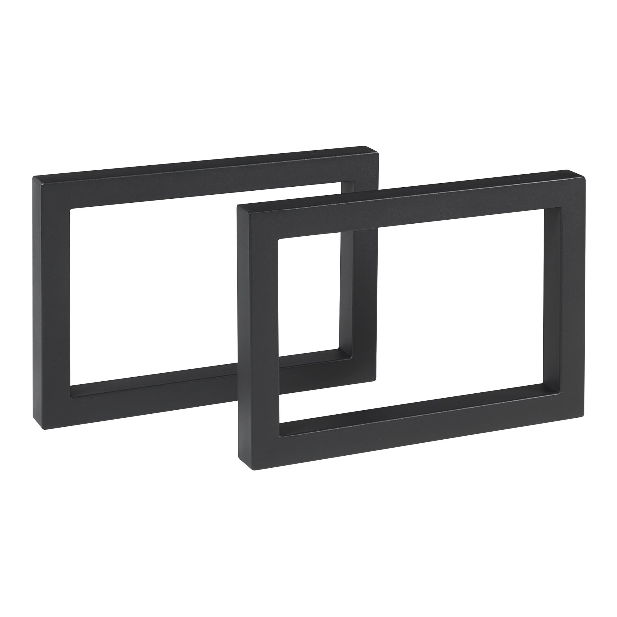 foto del prodotto set di 2 gambe quadrate lunderskov per mobili 'fai da te' - altezza 35 cm - acciaio nero en.casa