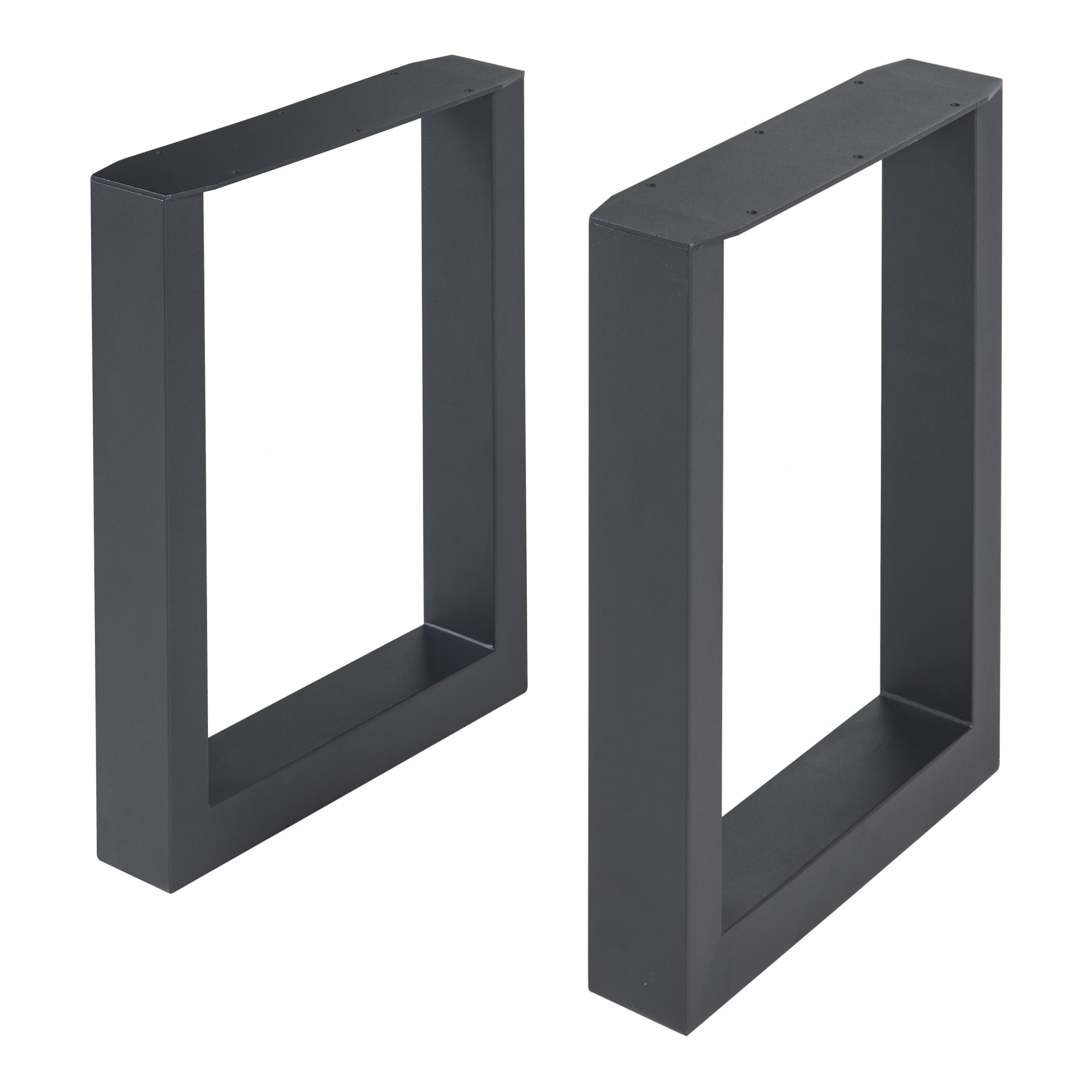 foto del prodotto set di 2 gambe rettangolari makers per mobili fai da te 43 x 30 cm acciaio nero en.casa 