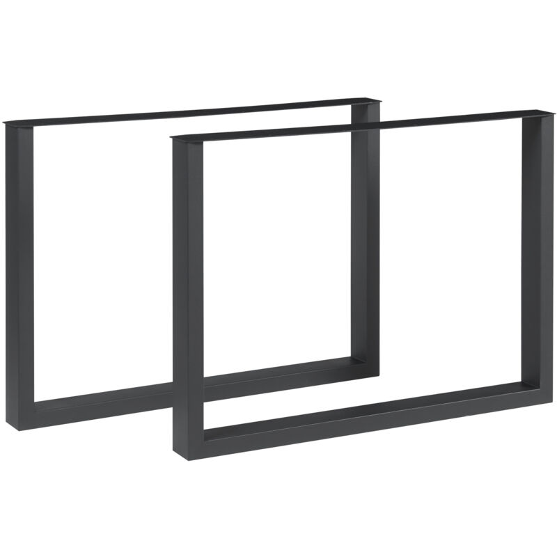 foto del prodotto set di 2 gambe rettangolari makers per mobili fai da te 72 x 100 cm acciaio nero en.casa 