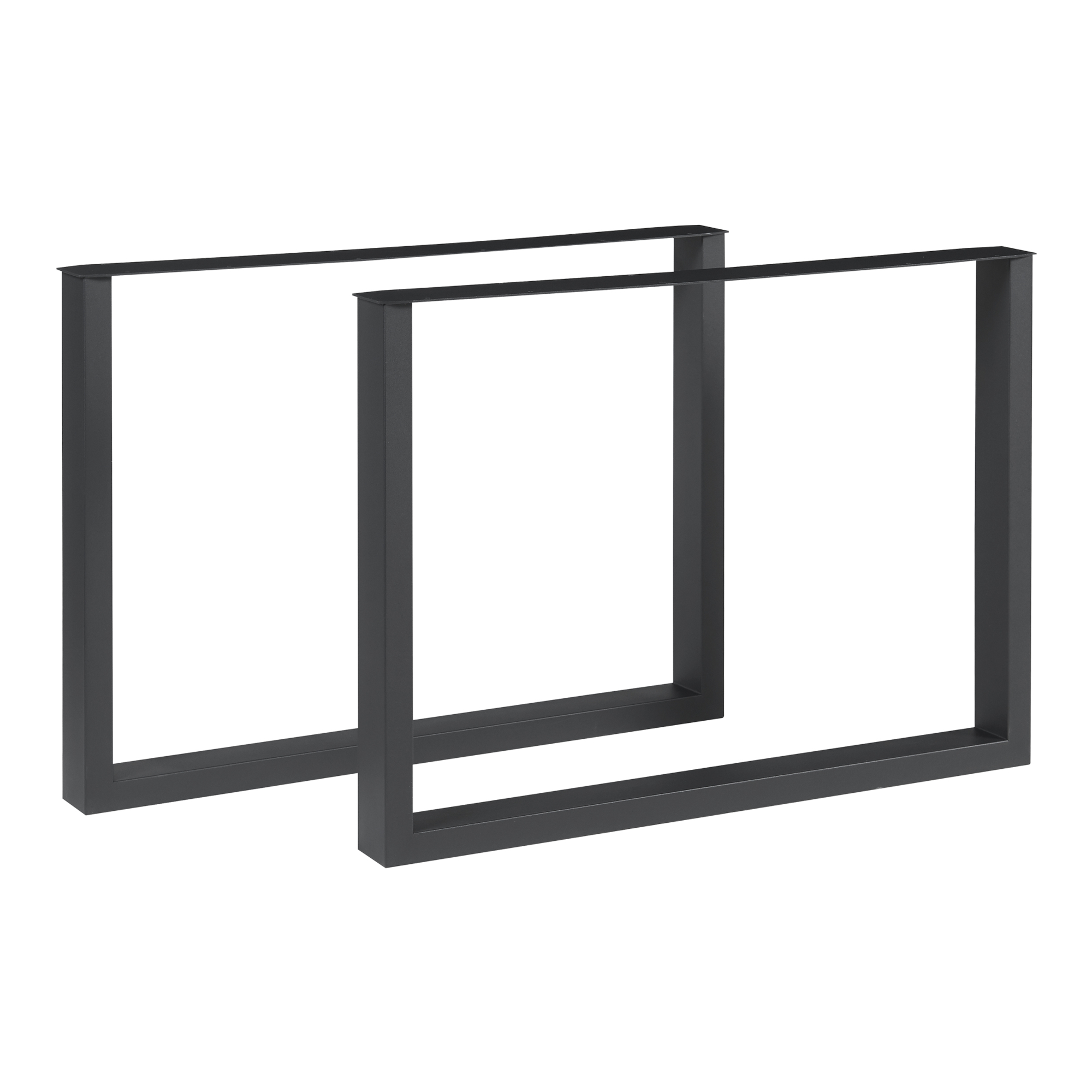 foto del prodotto set di 2 gambe rettangolari makers per mobili fai da te 72 x 90 cm acciaio nero en.casa 