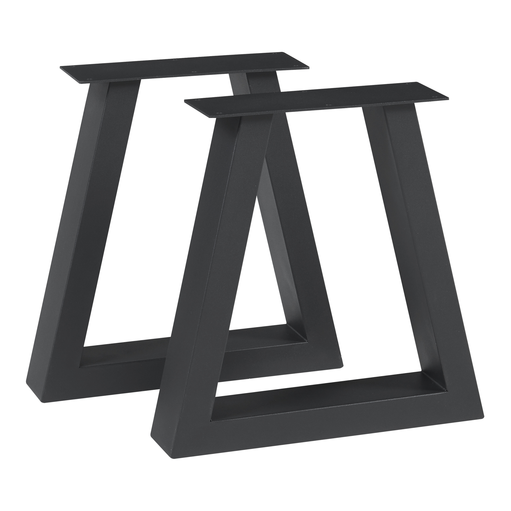 foto del prodotto set di 2 gambe trapezoidali greiling per mobili fai da te altezza 40 cm acciaio nero en.casa 