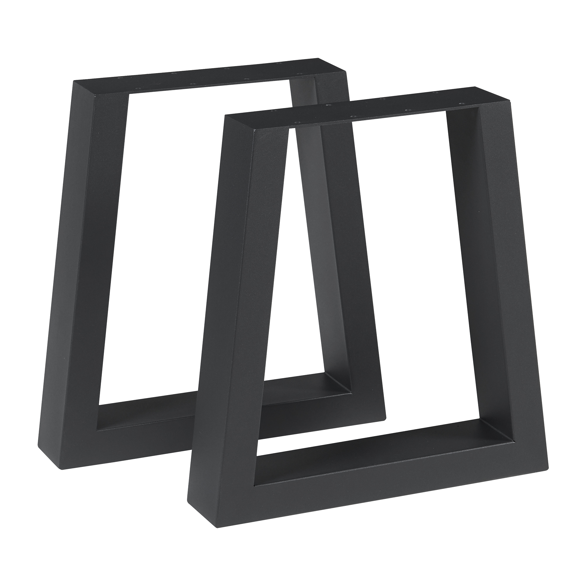 foto del prodotto set di 2 gambe trapezoidali marstal per mobili 39 fai da te 39 altezza 42 cm acciaio nero en.casa 