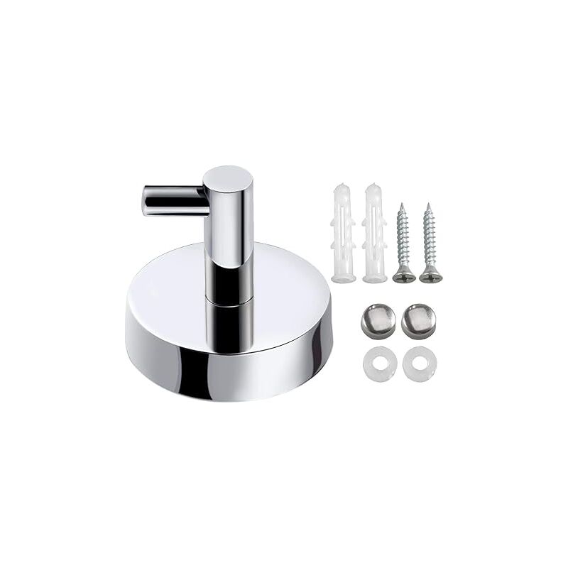 foto del prodotto set di 2 ganci, acciaio inossidabile massiccio, ganci per bagno, ganci per asciugamani, ganci da parete, spazzolato opaco, ganci appendiabiti, ganci
