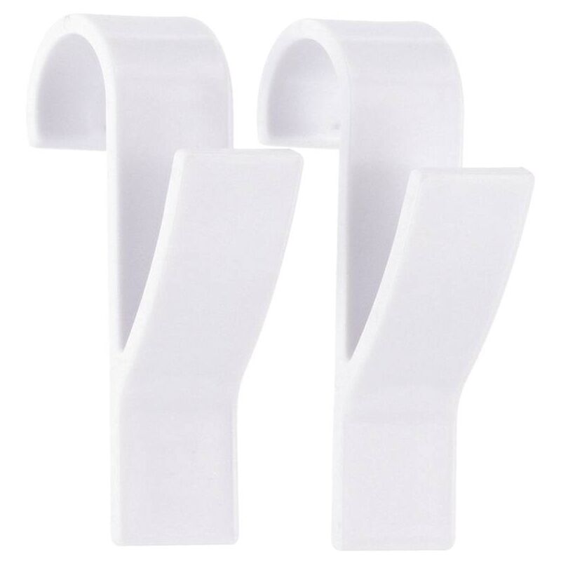 foto del prodotto set di 2 ganci in plastica per scaldasalviette bianco tendance