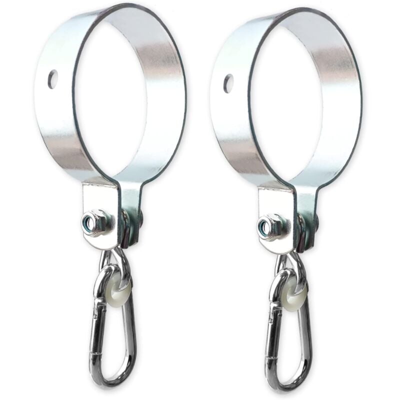 foto del prodotto set di 2 ganci per altalena con moschettone collare per altalena in metallo 100 mm per altalene sospese parco giochi per bambini collare per
