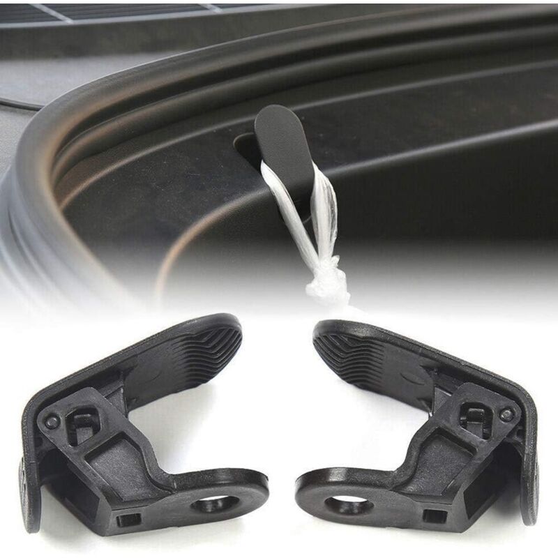 foto del prodotto set di 2 ganci per baule anteriore per tesla model 3 2020 nero