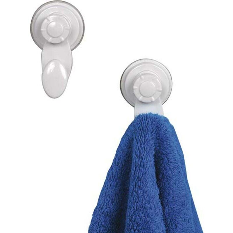 foto del prodotto set di 2 ganci pp su ventose bianco tendance