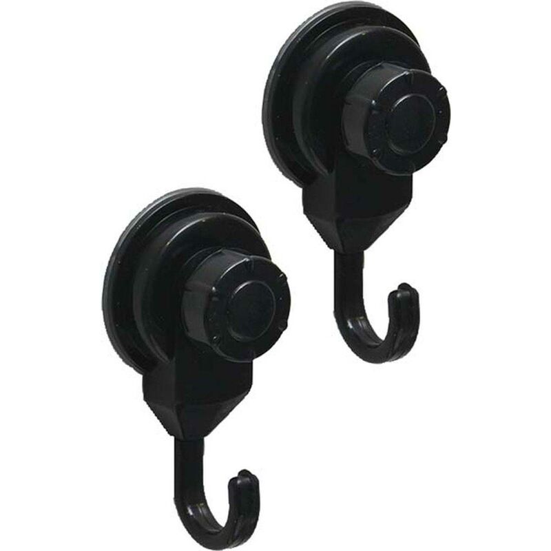 foto del prodotto set di 2 ganci promozionali pp su ventose nero tendance