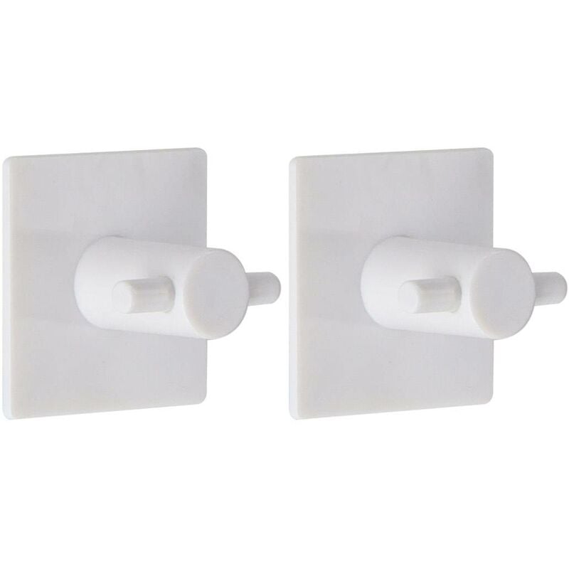 foto del prodotto set di 2 ganci quadrati in abs da 3 m bianco tendance