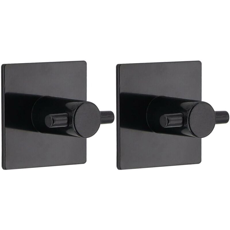 foto del prodotto set di 2 ganci quadrati in abs da 3 m nero tendance