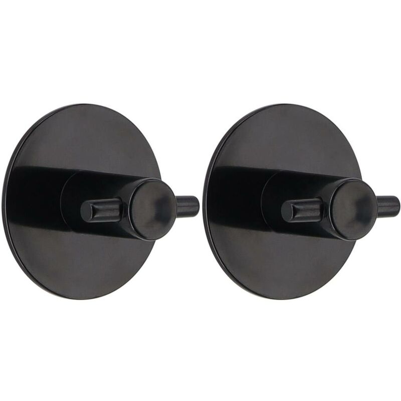 foto del prodotto set di 2 ganci tondi in abs 3m nero tendance