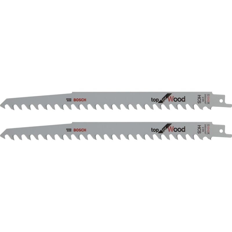 foto del prodotto set di 2 lame per seghe reciprocanti bosch 240 mm - s1542k