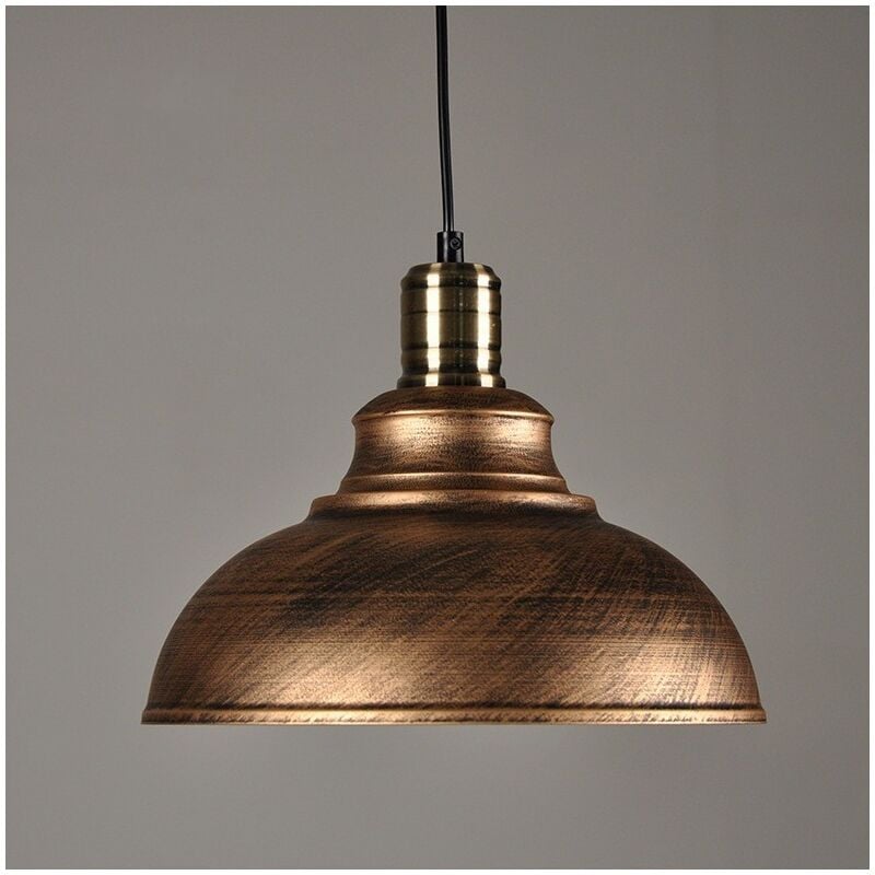 foto del prodotto set di 2 lampade a sospensione industriali vintage, paralume da soffitto e27, illuminazione decorativa per cucina, sala da pranzo, ristorante,