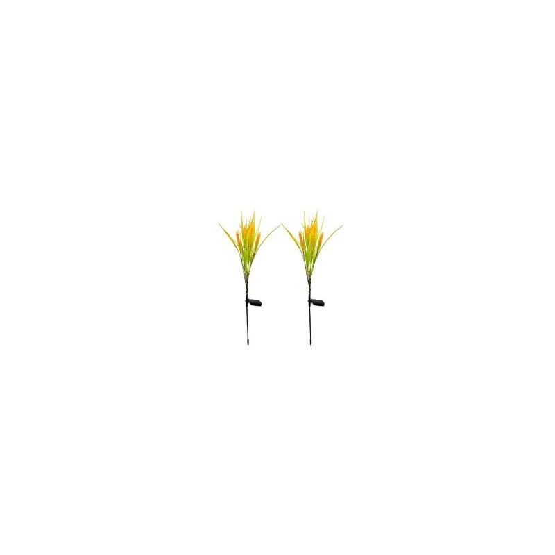foto del prodotto set di 2 lampade solari decorative a forma di grano per giardino e patio