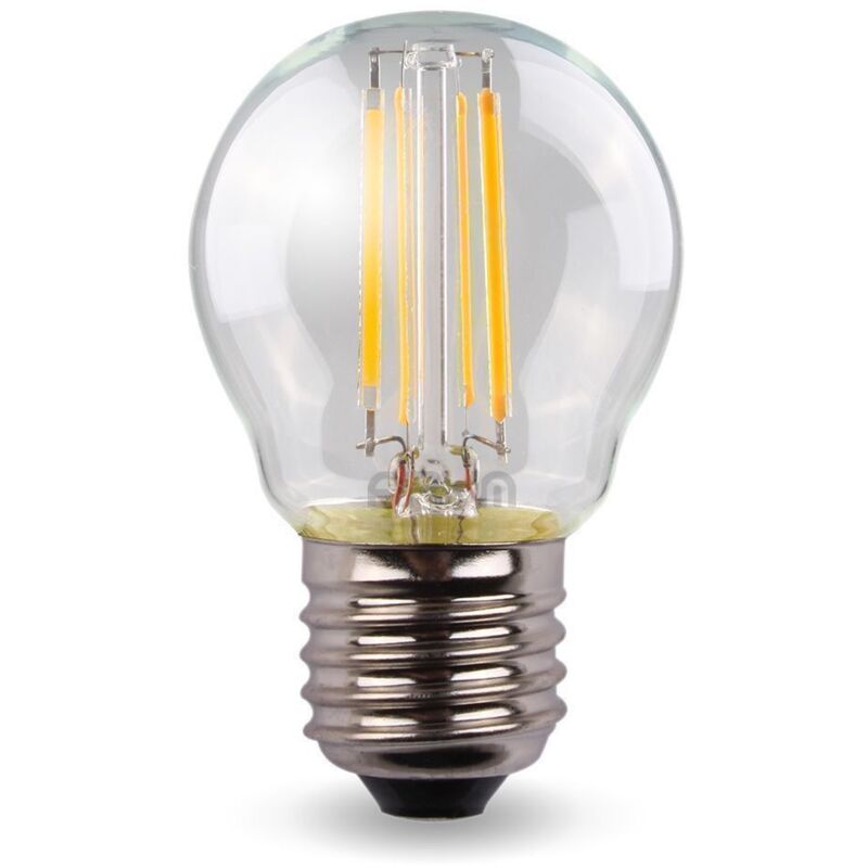 foto del prodotto set di 2 lampadine a led 4w eq 40w standad e27 g45 temp rature de couleur bianco caldo 2700k