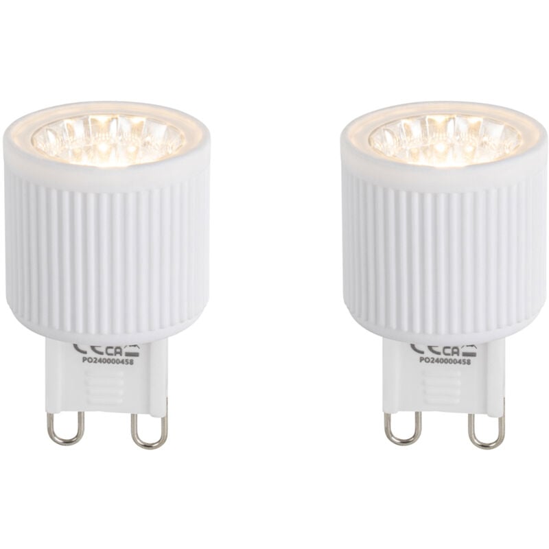 foto del prodotto set di 2 lampadine led dimmerabili a 3 livelli g9 24 mm 3w 300 lm 2700k luedd