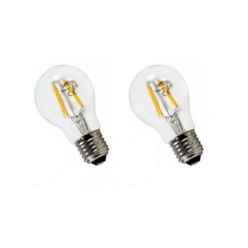 foto del prodotto set di 2 lampadine led e27 2x6w 600lm 60w 360 bianco hot 2700k