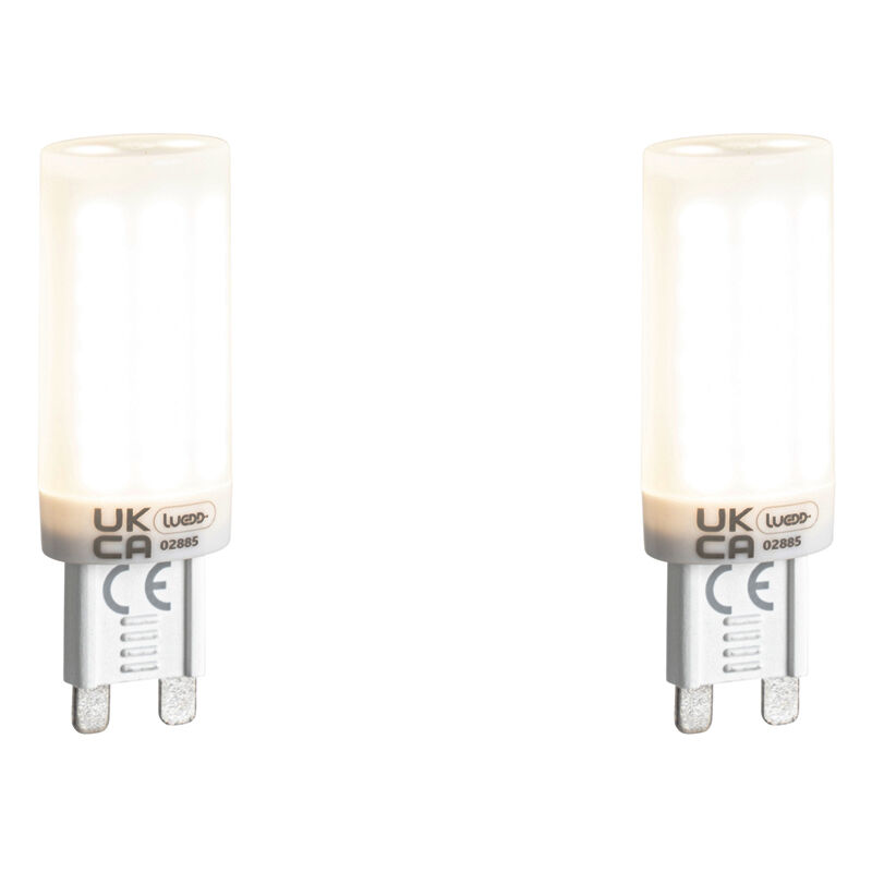 foto del prodotto set di 2 lampadine led g9 a 3 step dimmerabili opale 4.5w 500lm 4000k luedd