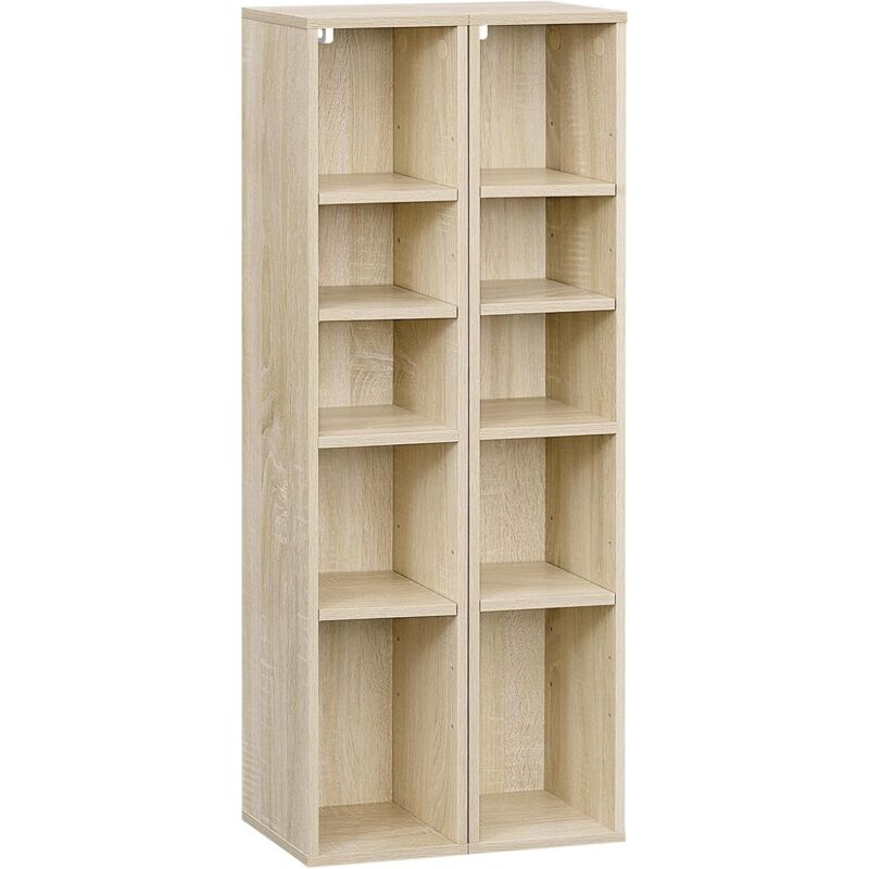 foto del prodotto set di 2 libreria con 4 ripiani rovere chiaro woltu
