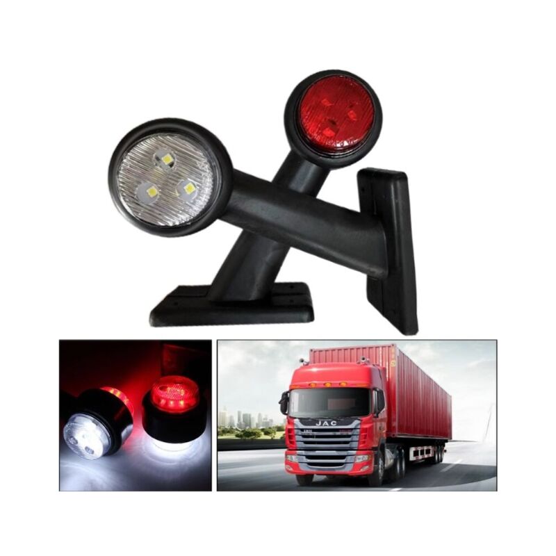 foto del prodotto set di 2 luci di posizione laterali a led da 12 v da 15 cm per autocarri con rimorchio