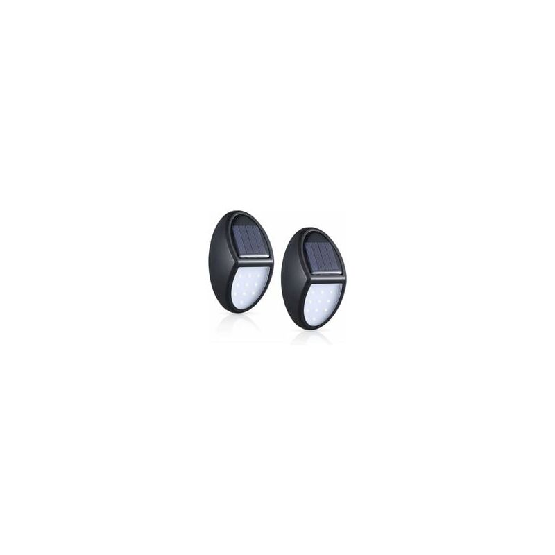 foto del prodotto set di 2 luci solari a led impermeabili per patio, giardino e scale