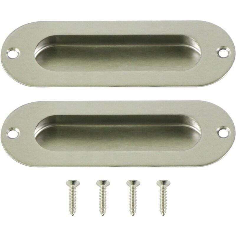 foto del prodotto set di 2 maniglie ad incasso per porte scorrevoli in acciaio inox