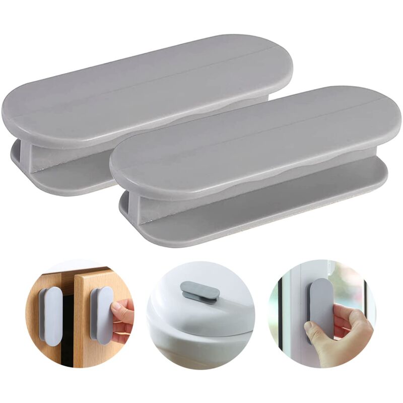 foto del prodotto set di 2 maniglie per porte balcone, maniglie per porte autoadesive, maniglie per mobili, porta balcone esterna, maniglia per mobili in plastica,