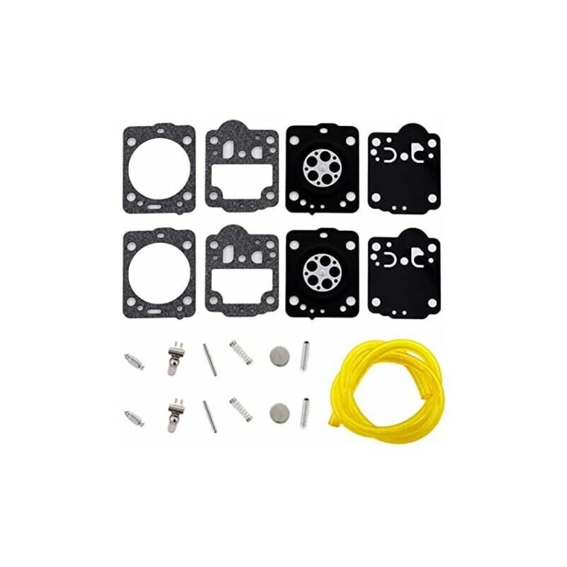 foto del prodotto set di 2 membrane carburatore con tubo per motoseghe husqvarna 235, 236, 240, sostituisce zama rb 149, c1t el41a, c1t w33, c1t w33a, c1t w33b e