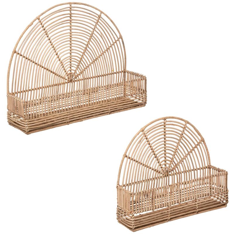 foto del prodotto set di 2 mensole da parete in rattan wonder l36 48cm atmosphera cr ateur d int rieur