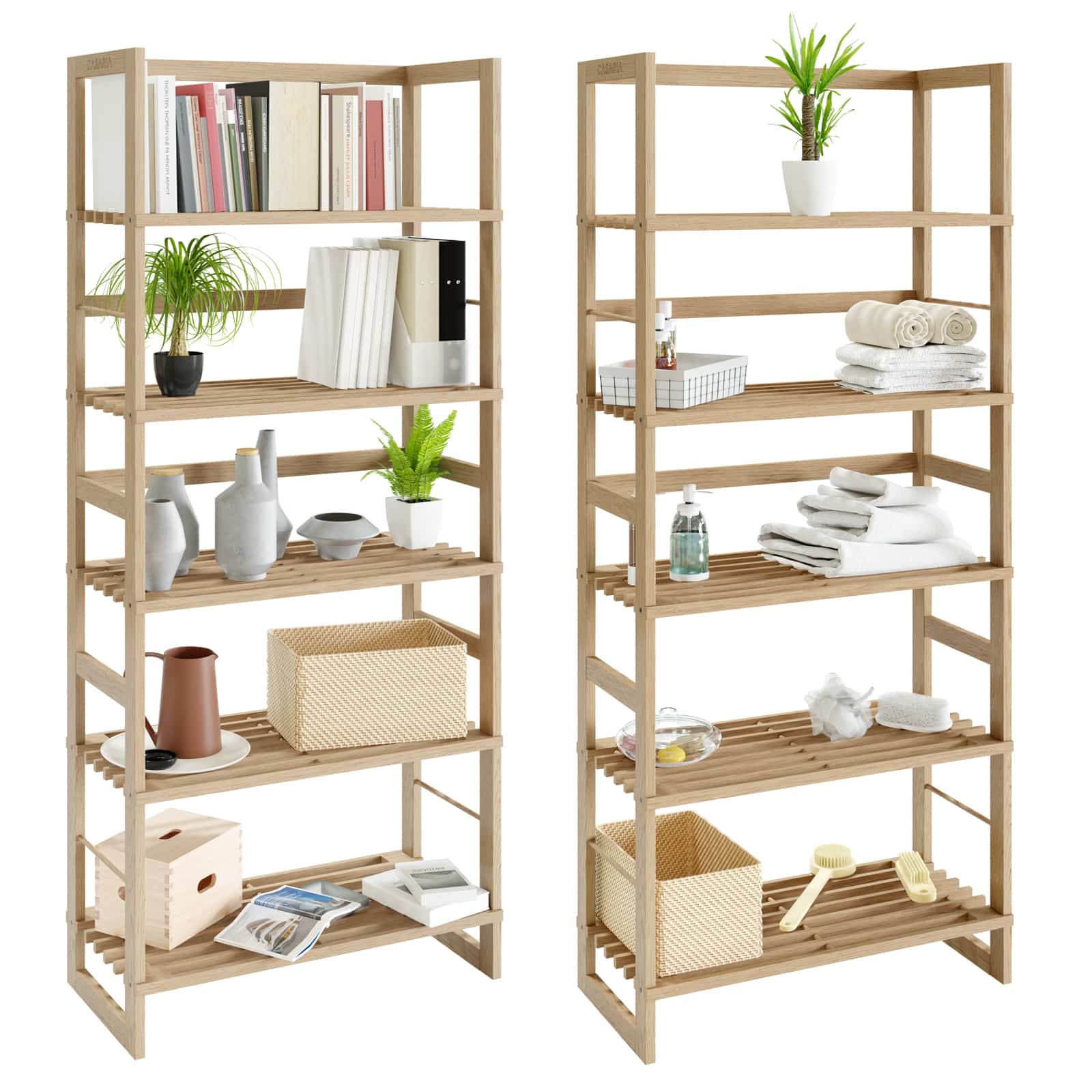 foto del prodotto set di 2 mensole freestanding land in vero legno