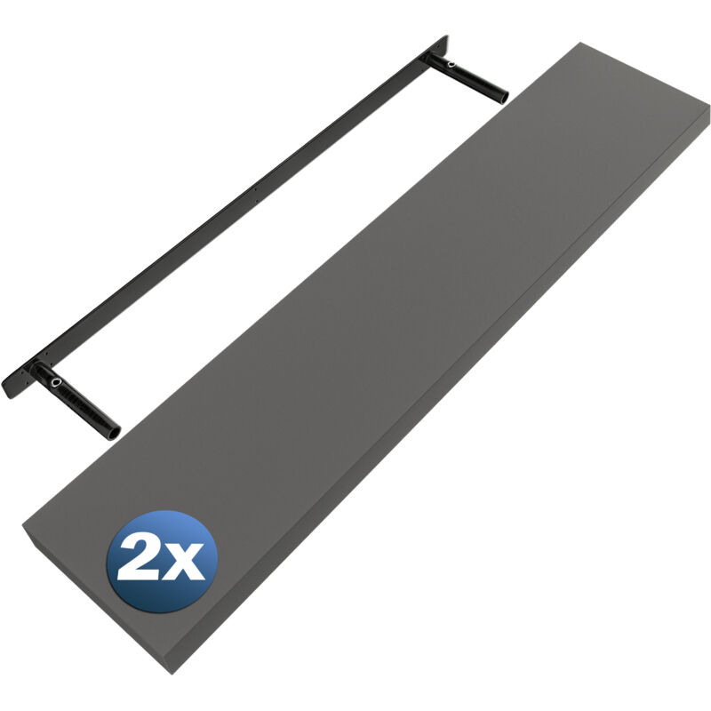 foto del prodotto set di 2 mensole sospese set of 2 matt grey en , 110cm de 