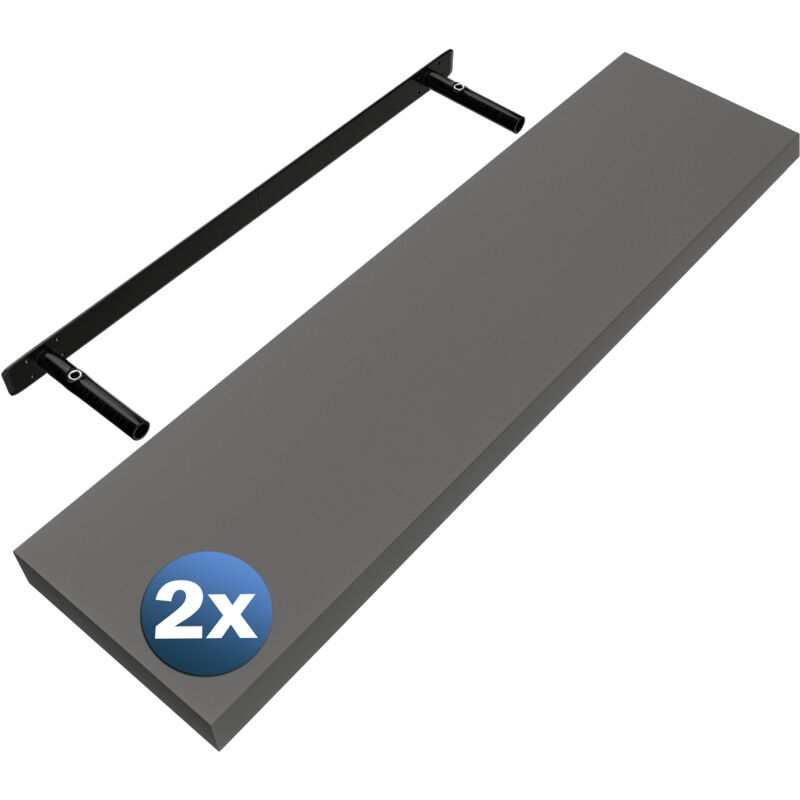 foto del prodotto set di 2 mensole sospese set of 2 matt grey en , 90cm de
