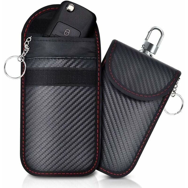 foto del prodotto set di 2 mini custodie portatili per chiavi auto, custodia per chiavi auto, custodia di blocco chiavi auto senza chiave, protezione antifurto per