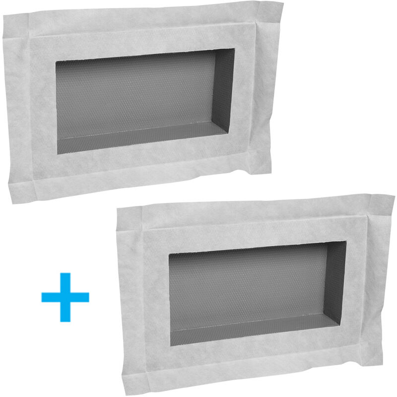foto del prodotto set di 2 nicchie doccia piastrellabili dimensioni interne 40 x 20 cm 9 cm di profondit 