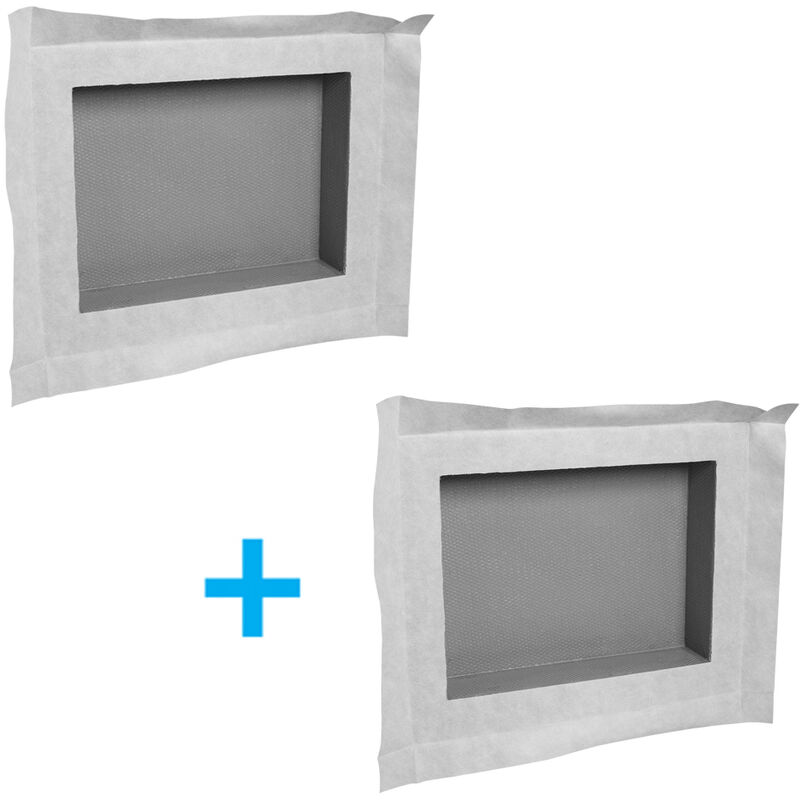foto del prodotto set di 2 nicchie doccia piastrellabili dimensioni interne 40 x 30 cm 9 cm di profondit 