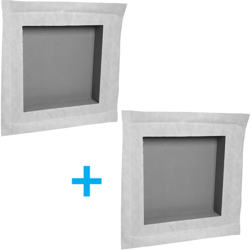 foto del prodotto set di 2 nicchie doccia piastrellabili dimensioni interne 40 x 40 cm 9 cm di profondit 