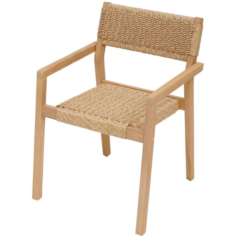 foto del prodotto set di 2 poltrone da giardino temeira in acacia e texalina hesp ride