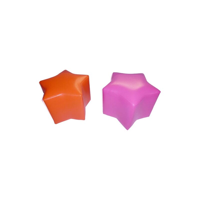 foto del prodotto set di 2 poltrone puff bambino stella rosa
