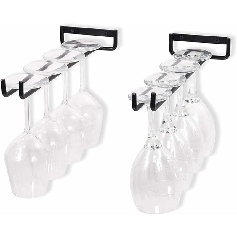 foto del prodotto set di 2 portabicchieri da appendere per bicchieri da vino, bicchieri da birra 30 cm