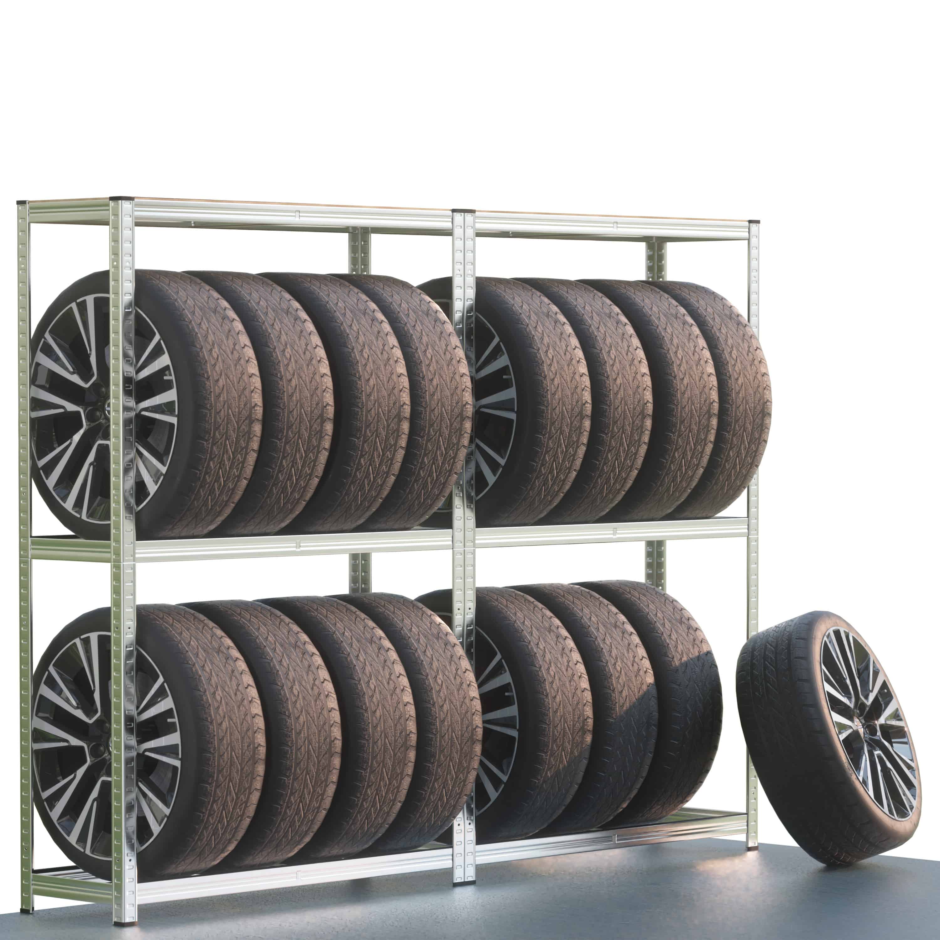 foto del prodotto set di 2 portagomme 180x120x40cm zincato 795kg