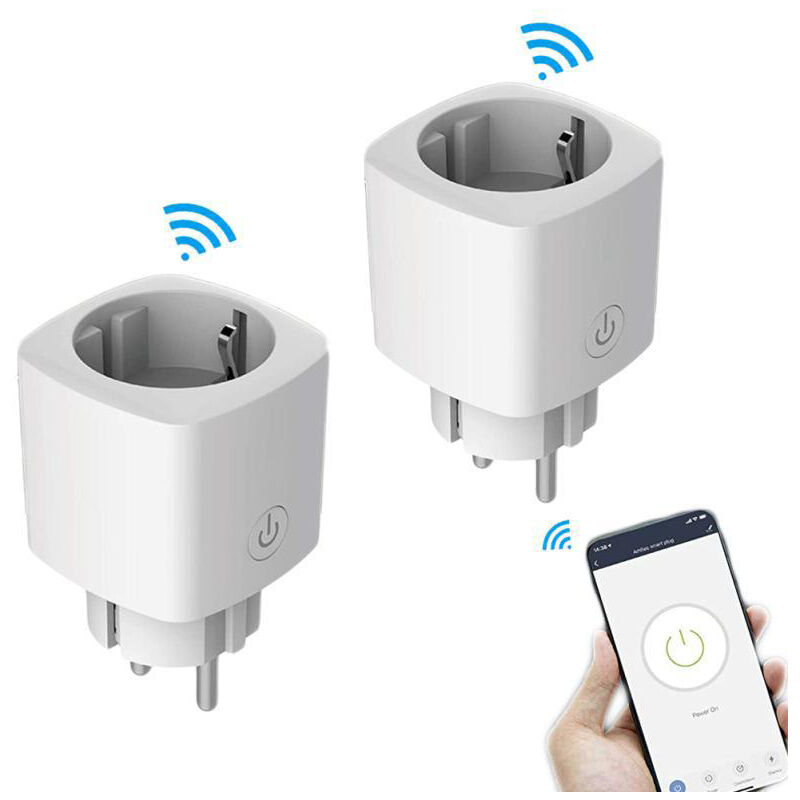 foto del prodotto set di 2 prese wifi intelligenti da 16a con funzione wattmetro