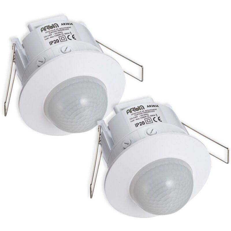 foto del prodotto set di 2 rilevatori di movimento integrati ip20 a 360 a infrarossi